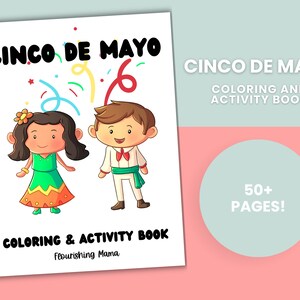 Cinco de Mayo Coloring and Activity Book | Cinco de Mayo Coloring Book | Preschool Cinco de Mayo Coloring Book
