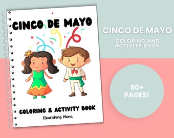 Libro para colorear del Cinco de Mayo: más de 50 páginas, preescolar (imprimible)