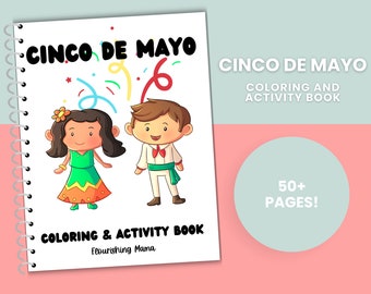 Cinco de Mayo Coloring and Activity Book | Cinco de Mayo Coloring Book | Preschool Cinco de Mayo Coloring Book