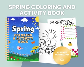 Spring Coloring and Activity Book | Kindergarten Coloring and Activity Book