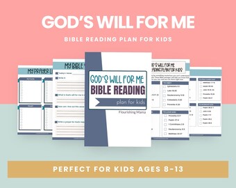 God's Will for Me Bible Reading Plan for Kids | Kid's Bible Study | Kid's Bible Curriculum