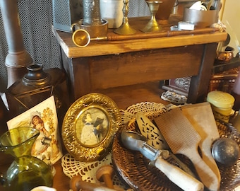 Vintage Mystery box medium, assortment of vintage findings, old world,  primitive, vintage kitchen and décor,Christmas gift surprise box