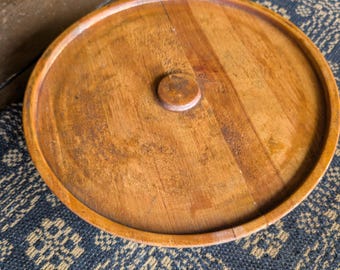 Vintage primitive wooden rustic lazy Susan , countertop, spice holder, riser, decorative, farmhouse country primitive rustic Old world Decor