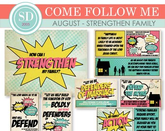 LDS YW Come Follow Me - August- "How can I strengthen my family?" - Printable Lesson Helps - MB