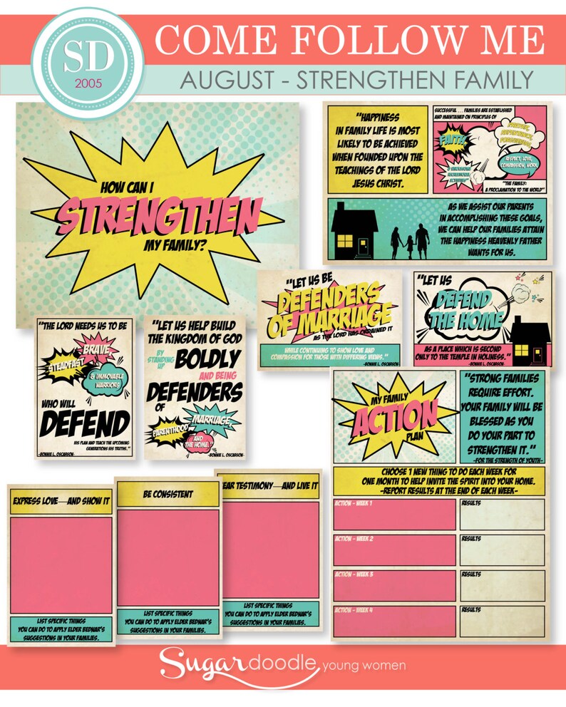 LDS YW Come Follow Me August how Can I Strengthen My Etsy