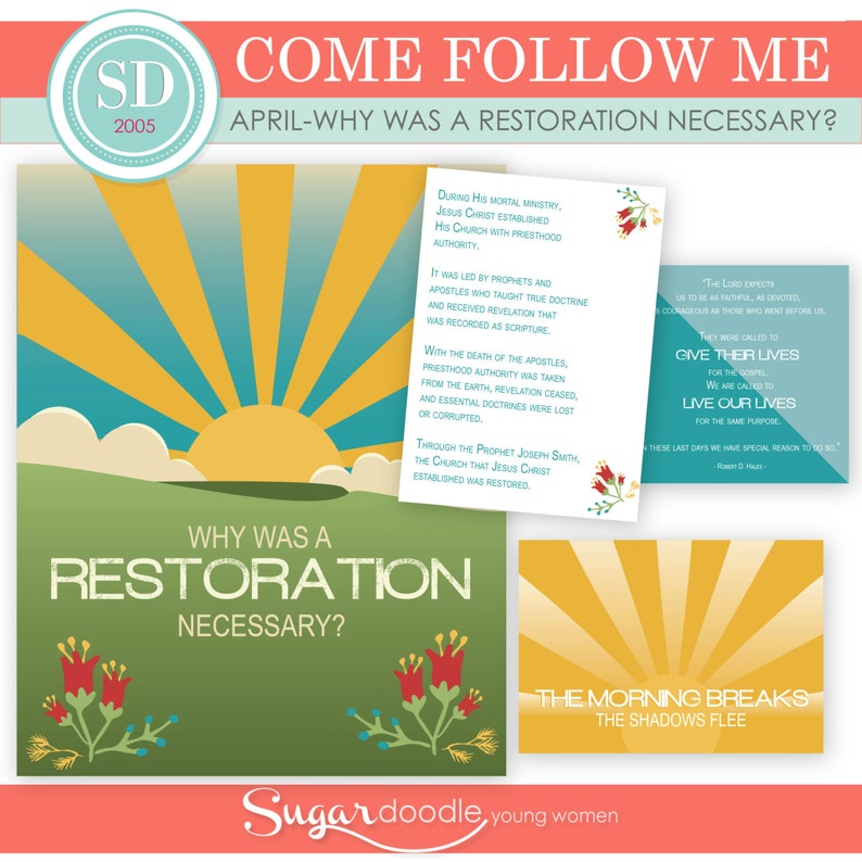 LDS YW Come Follow Me April Why was a restoration Etsy