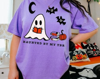 Haunted By My TBR Ghost T-Shirt - Book Lover Halloween Tee