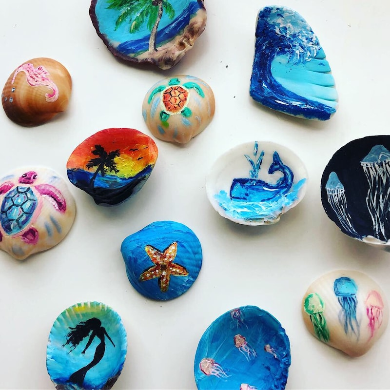 Hand Painted Shells - Etsy