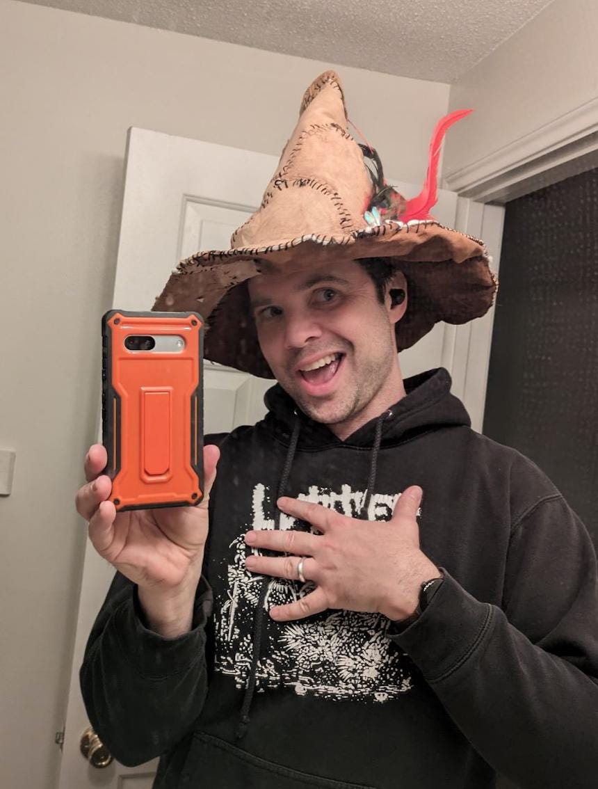 Laszlo's witch skin hat