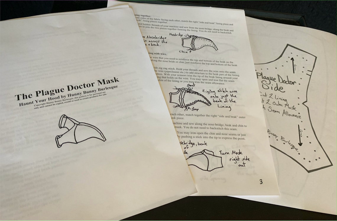 Plague Doctor Mask Pattern - Etsy