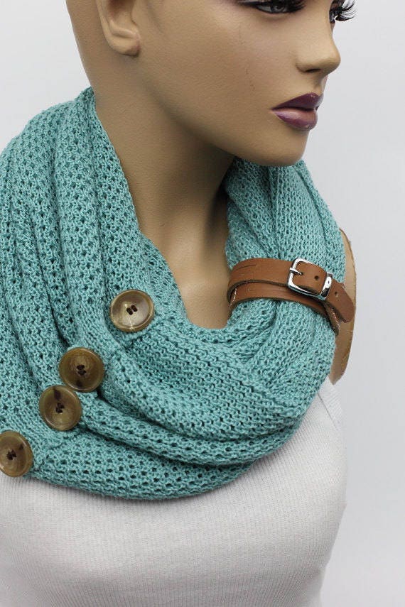 Scarf Knit Infinity Scarf Womens Scarves Knit Scarves Knit | Etsy