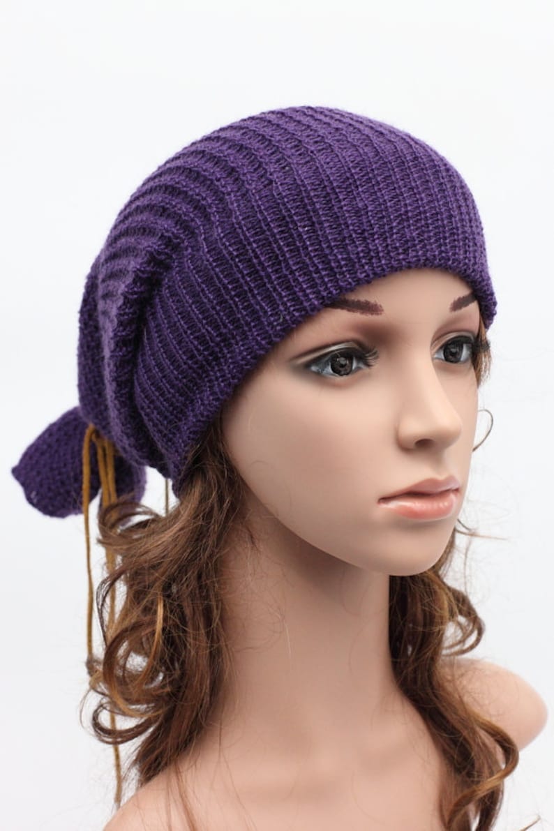 slouchy knit beanie womens