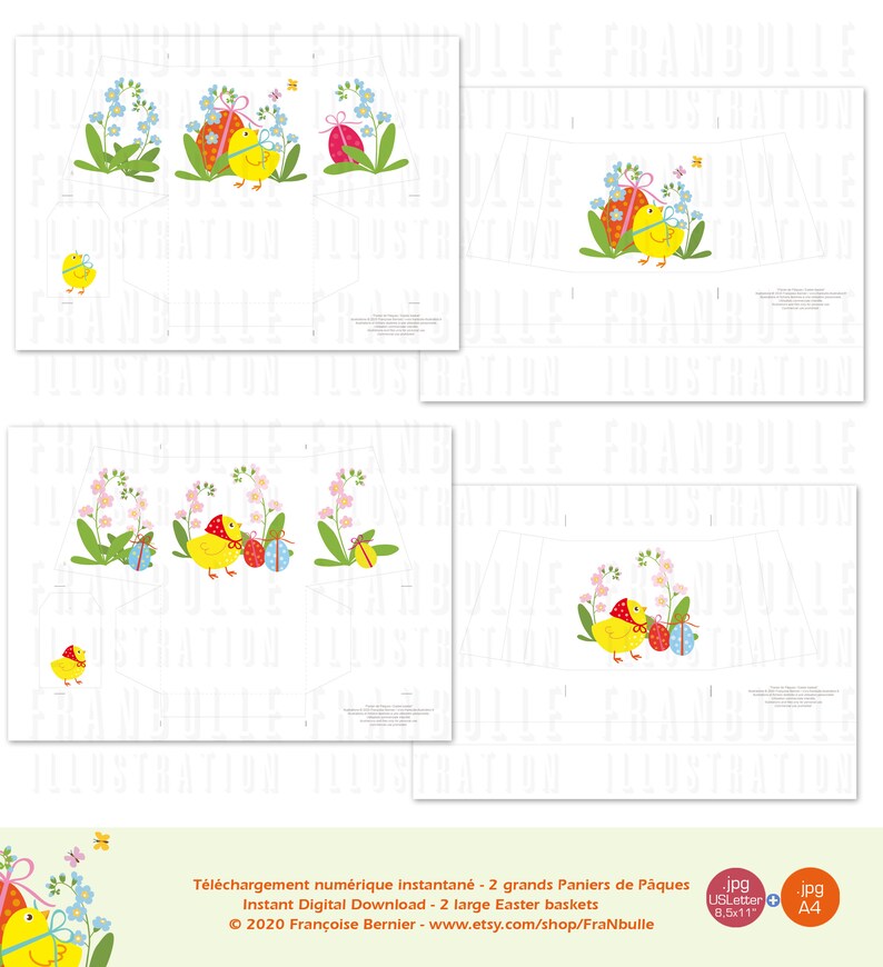 Easter Printables Large Baskets. Easter Big Baskets to Print and to Do ...