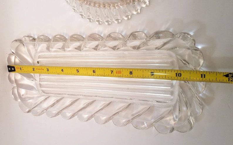 Glass Candy Dish Lot of 4 Antique 1930s Cut Glass Depression Glass Nut and Candy Bowls Serving Pieces