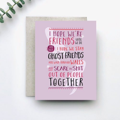 Funny Friendship Card Best Friend Card Cute Love Card Etsy