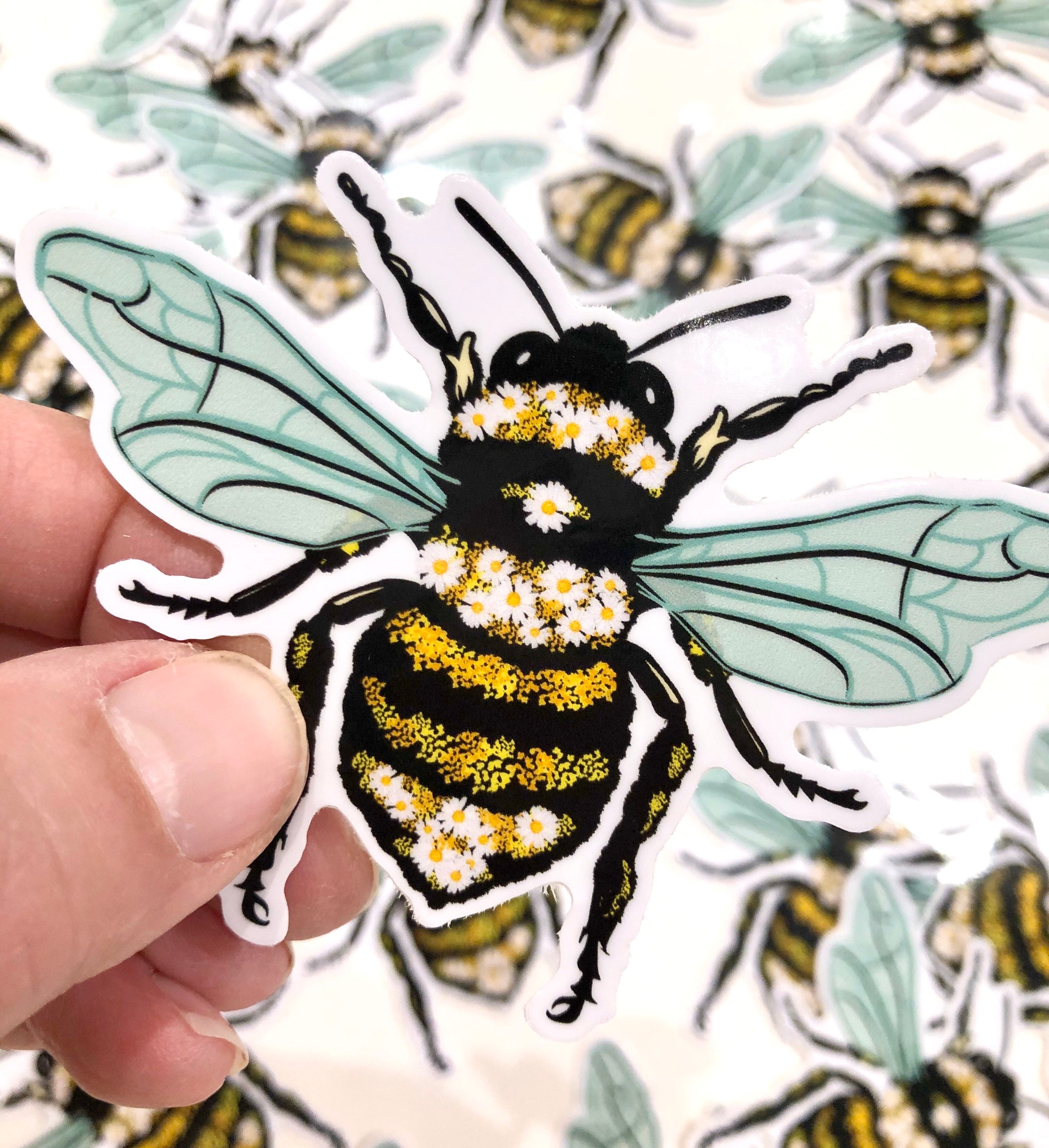 Bee Sticker Bumblebee Honeybee Sticker Save the Bees Etsy
