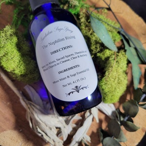 Smokeless Sage Ritual Spray, Offering Spray, Spiritual Cleansing Spray, Spiritual Protection Spray (4oz.)