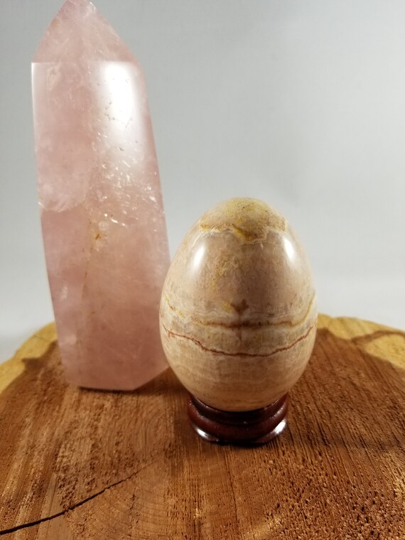 54mm Banded Agate Display Egg W Stand Witch Mystic Etsy