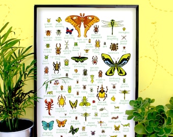 All The Bugs in Animal Crossing Print