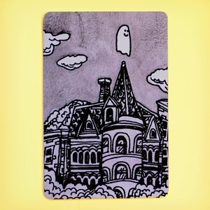 Roof Ghost Postcard / Mini Print