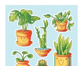 Happy Plants Print