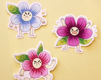 Angry Flower Stickers