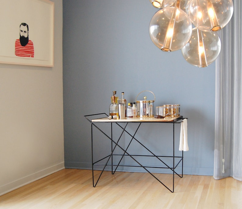 The Coleman Bar Cart by Award-Winning Designer/Maker Greta de Parry. Contemporary Design, Industrial Chic. FREE SHIPPING. image 2