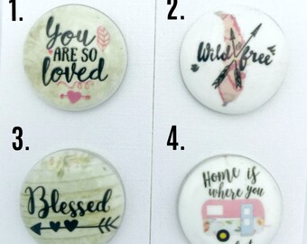 Interchangeable Snap Button - 18mm Inspirational Snaps - Exchangeable Jewelry -Charm Compatible Noosa, Magnolia & Vine, Gingersnaps Blessed