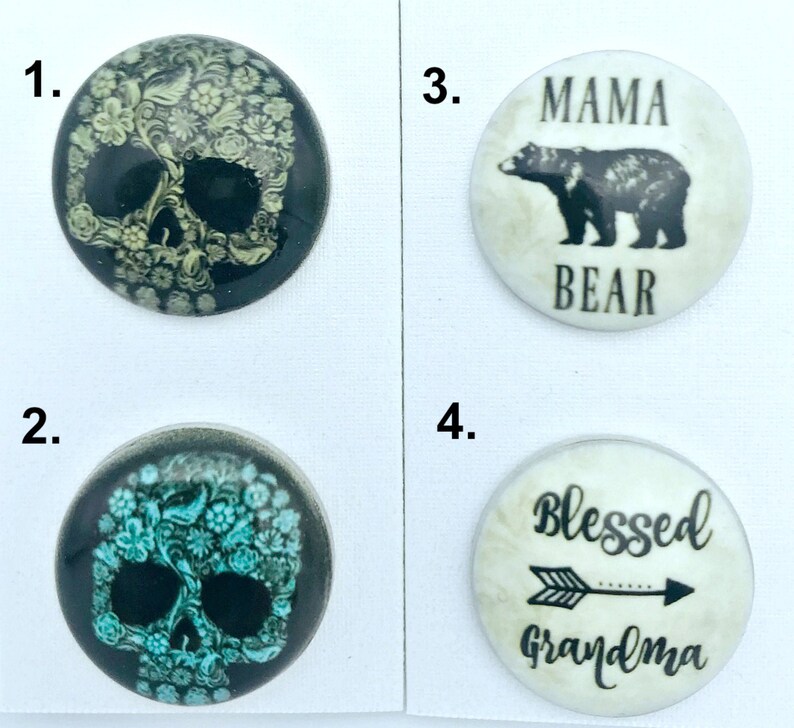 Magnolia /& Vine Gingersnaps Brands Mama Bear Sugar Skull Blessed Grandma Interchangeable Snap Button-18mm-Exchangeable Jewelry-Charm Noosa