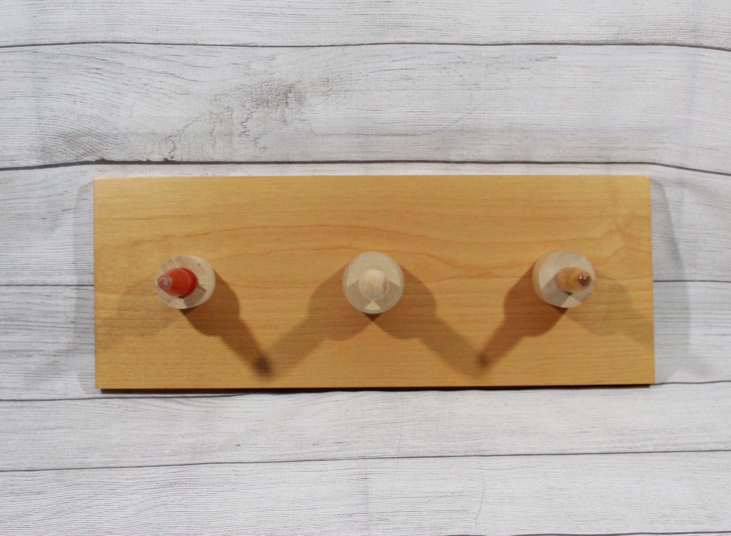 Wooden Cloth Hanger, Hat Hanger for Wall, Rolling Pin Hanger, Wall