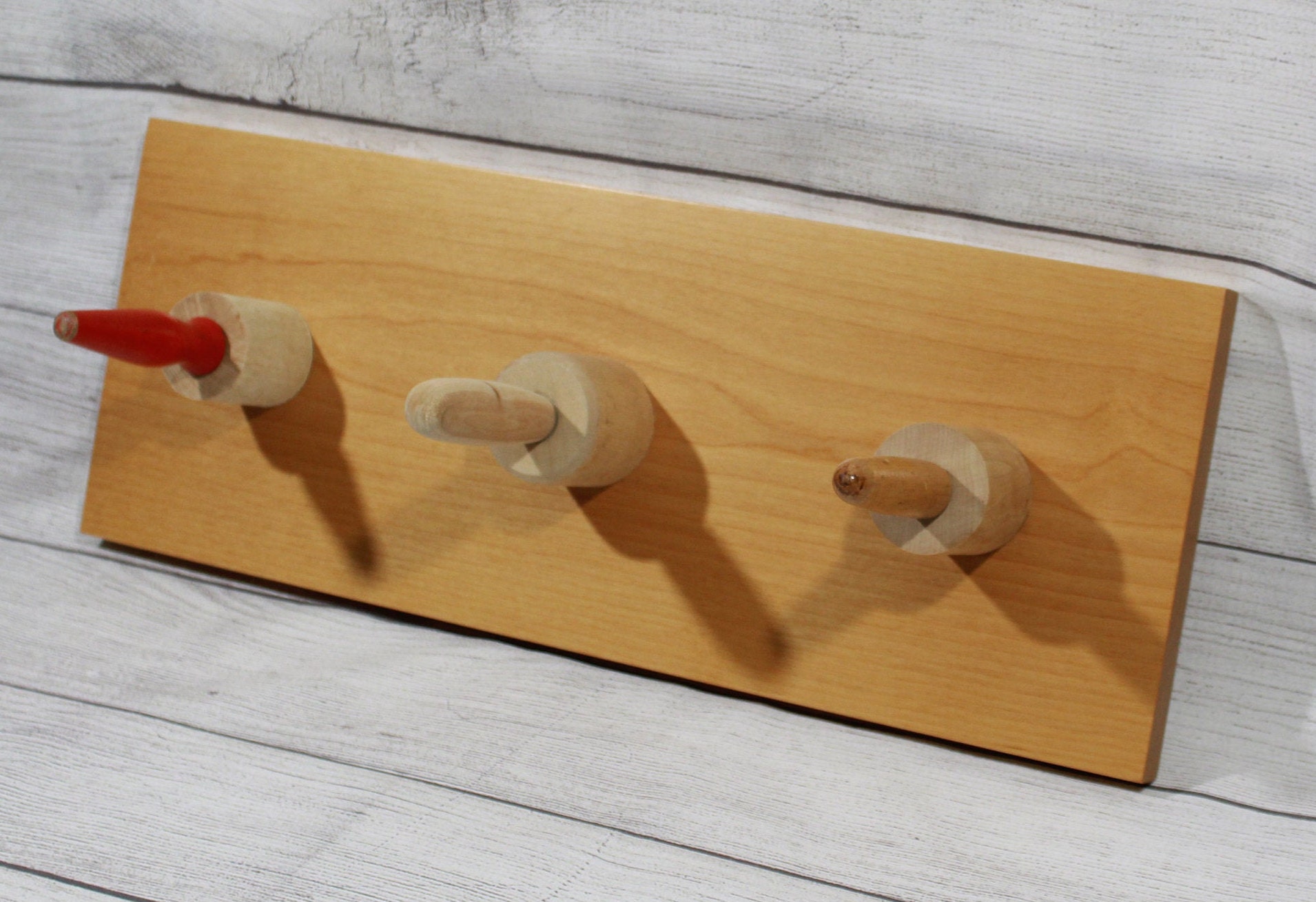 Wooden Cloth Hanger, Hat Hanger for Wall, Rolling Pin Hanger, Wall