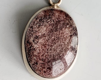 Moss Agate Sterling Pendant