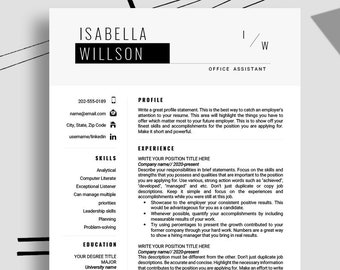 student cv etsy