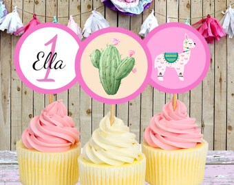 Llama Cupcake Topper Llama Birthday Lllama Decor Printable | Etsy
