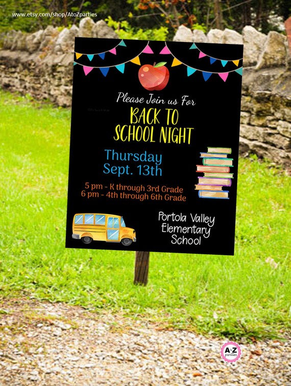 Back to School Night Invitation Poster and Flyer Editable - Etsy