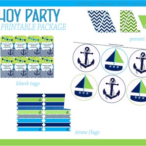AHOY It's a Boy Baby Shower Printable Instant Download - Etsy