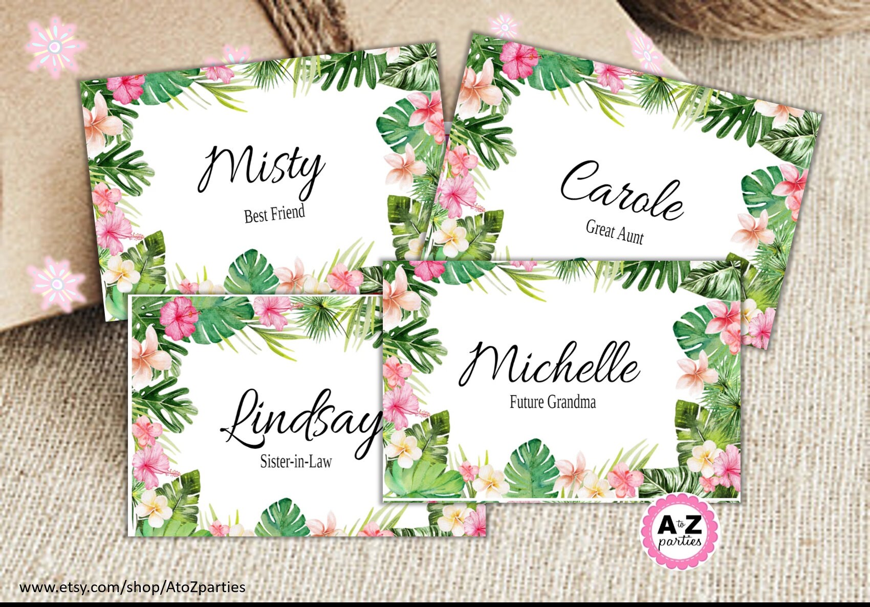 Tropical Name s Editable Hawaii Name s Download Etsy