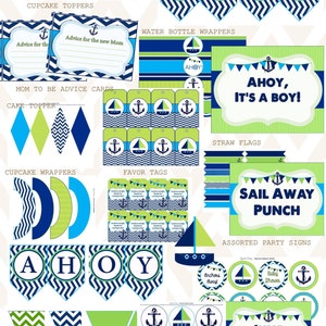 AHOY It's a Boy Baby Shower Printable Instant Download - Etsy