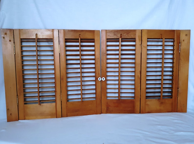 Window Shutters One Pair Unfinished Interior Pine Wood