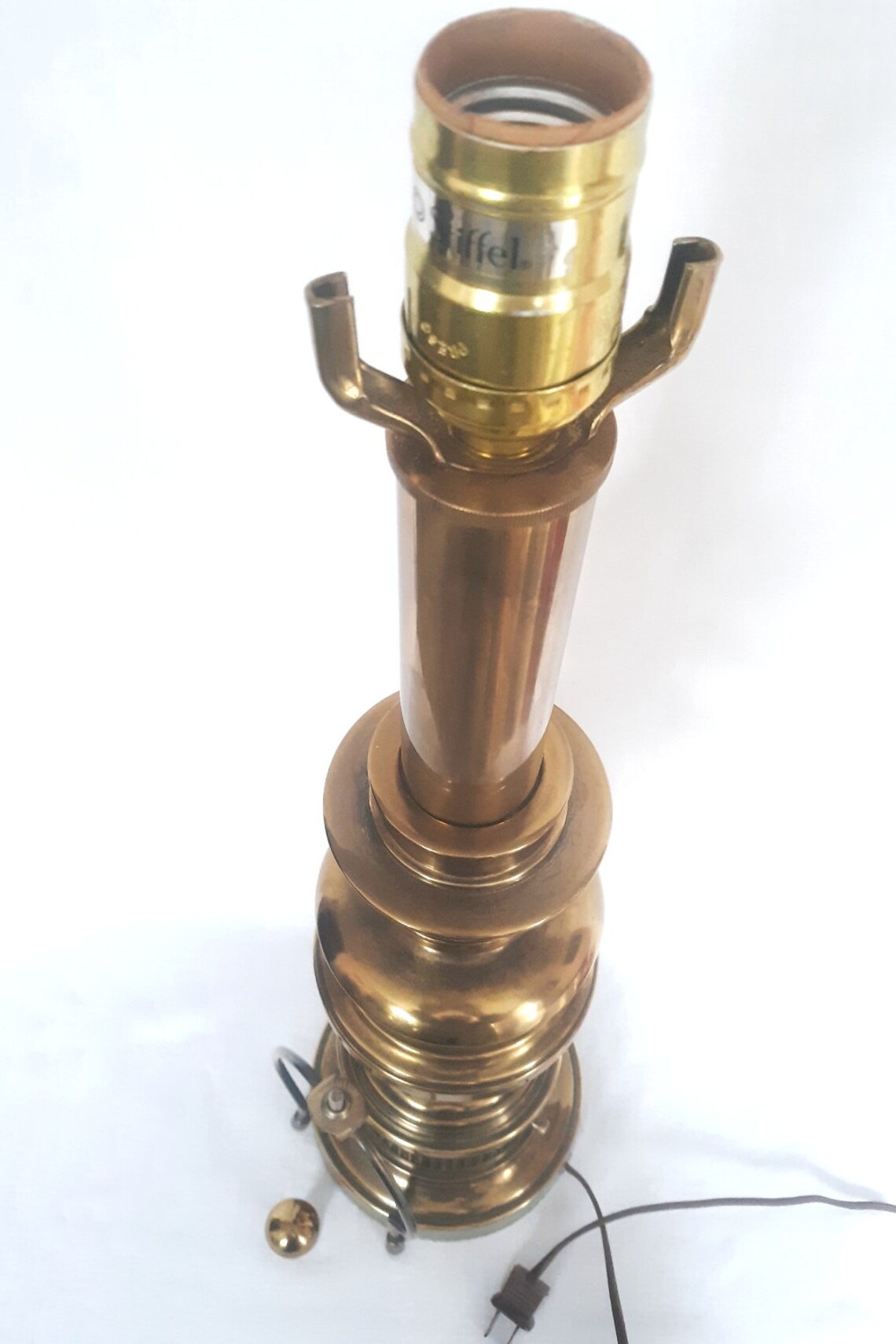 Vintage Stiffel Lamp Hollywood Regency Solid Brass Heavy Tall Etsy