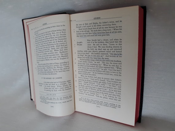 Holy Bible Genesis To Ruth Hardcover Volume 1 Catholic Pope Pius Xii 1953 Imprimatur Bishop Edwin Ohara Of Kansas City - 