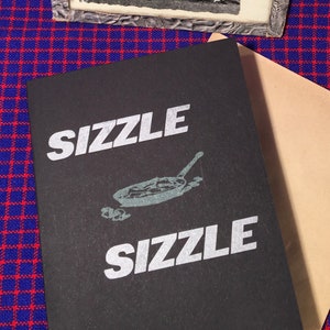 Sizzle Sizzle ***Carte de vœux letterpress *** Impression typographique artisanale (composition mobile) ***