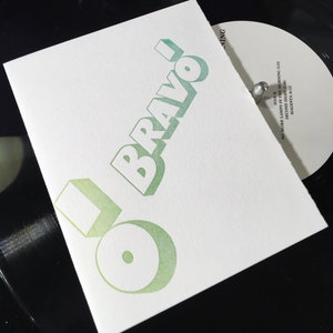 Bravo ***Carte de vœux letterpress *** Impression typographique artisanale (composition mobile) ***