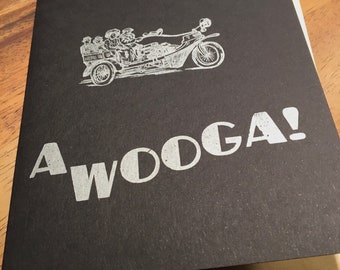 Awooga ***Carte de vœux letterpress *** Impression typographique artisanale (composition mobile) ***