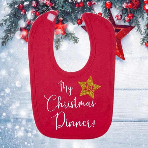 first christmas dinner bib