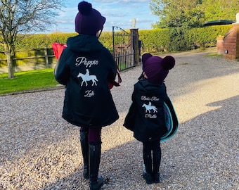 Personalised Dover Jacket Regatta Horse Equestrian Jockey Jump Stable Equine Unisex Riding Boys Girls Waterproof GIFT Coat