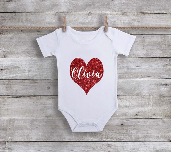personalised valentines baby grow