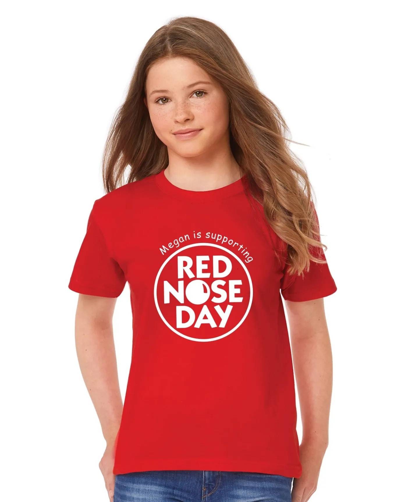 kids red nose t shirts
