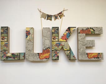 Superhero Marvel Comics Letters Marvel Comics Decorations Etsy