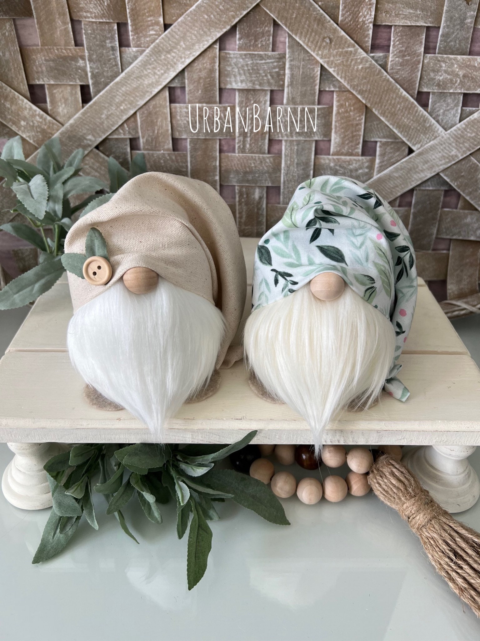 Spring Farmhouse Gnomes, Neutral Farmhouse Gnomes, Tier Tray Farmhouse Decor, Spring Gnomes